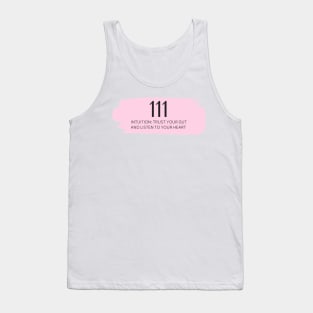 111 Angel Number pink Tank Top